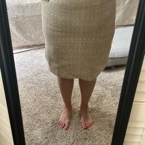 Talbots Classic Beige Pencil Skirt